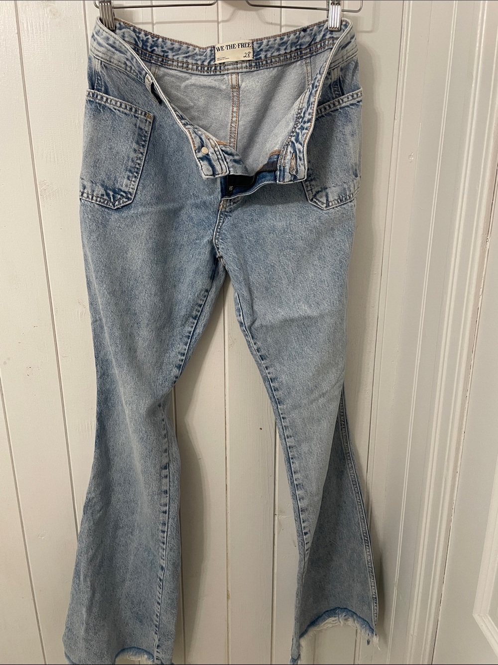 Free People - We The Free Light Blue Izzy Frayed-Hem Jeans - 28 - Picture 11 of 11